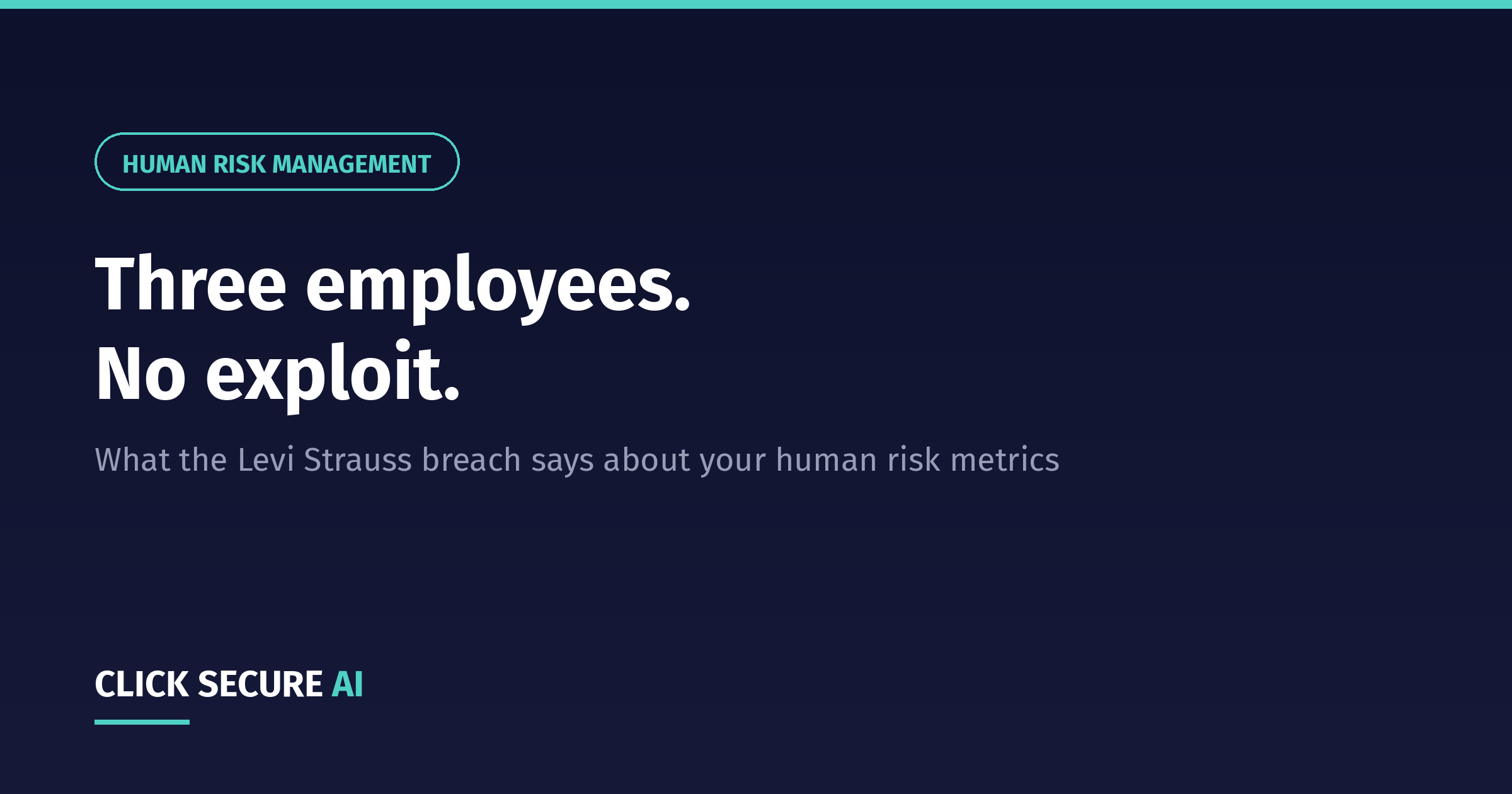 Three employees, no exploit — what the Levi Strauss breach says about your human risk metrics