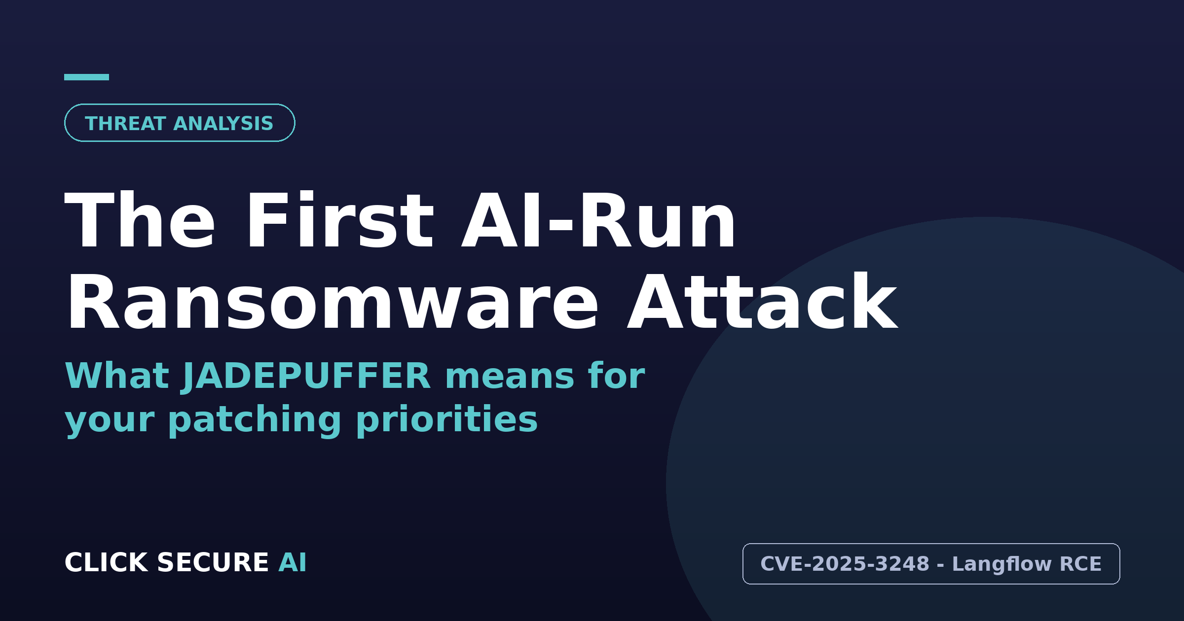 The First AI-Run Ransomware Attack — What JADEPUFFER Means for Your Patching Priorities