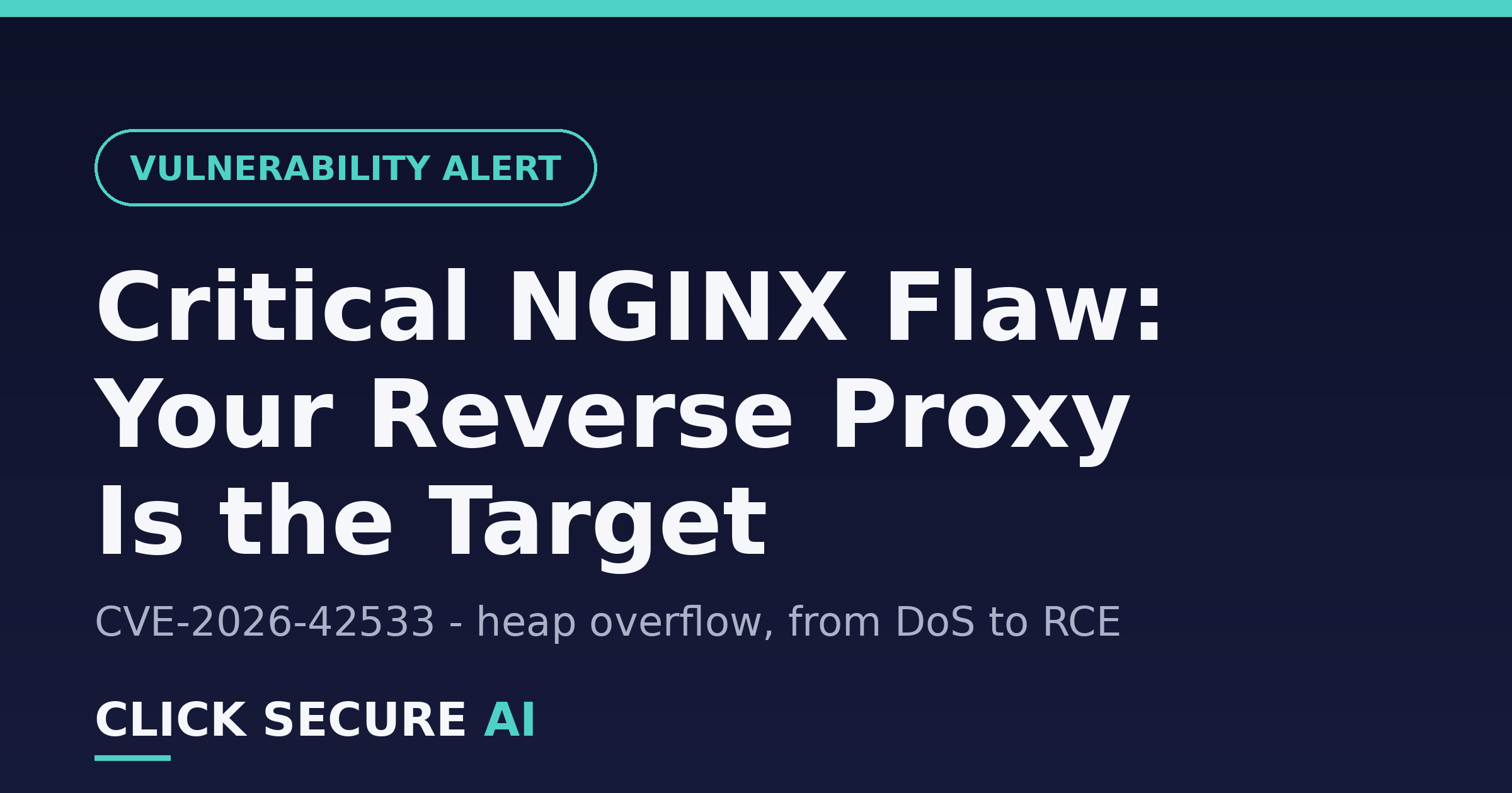 Critical NGINX Flaw (CVE-2026-42533) — When Your Reverse Proxy Becomes the Target